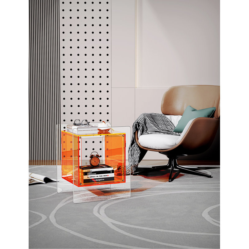 Table de chevet et table de chevet en acrylique Samuelsson, Orange