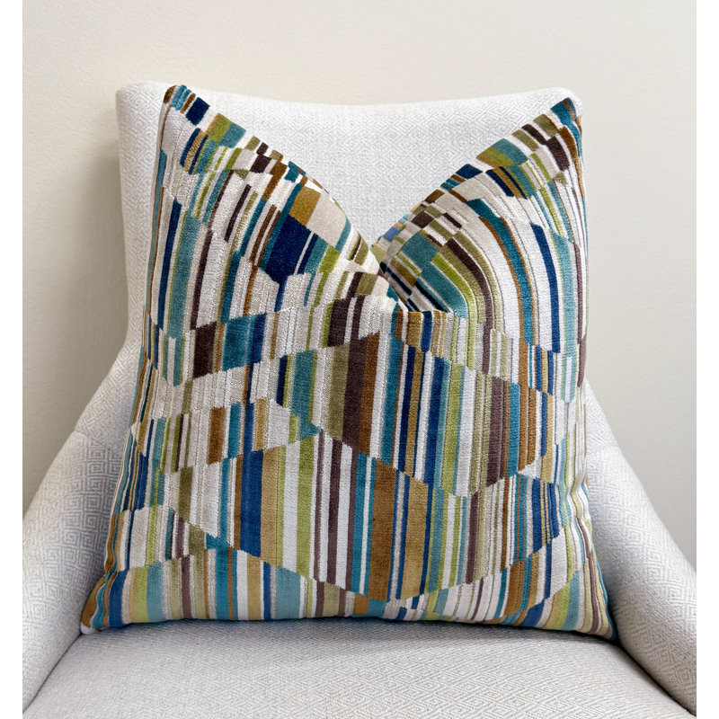 Spectrum Velvet Throw Pillow Cover, Brown, Square 20"