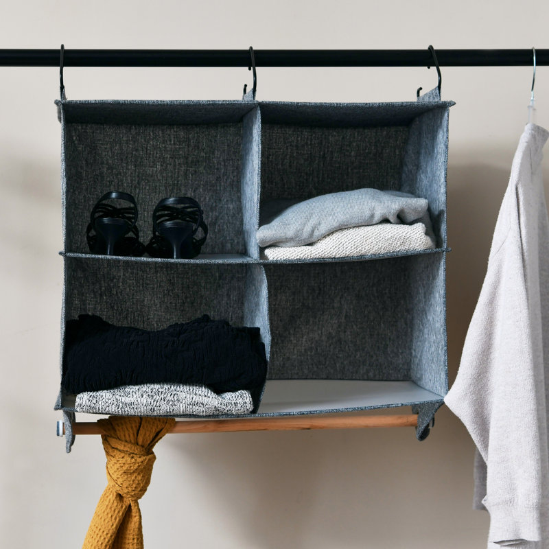 Rangement suspendu à 4 poches Wyon, Gris