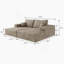 Canapé-lit moderne avec canapé-lit double et tissu moelleux pour diverses pièces-325485070