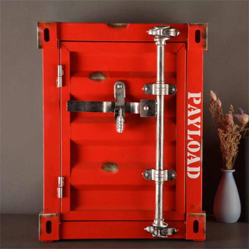 Table de chevet, table de chevet avec rangement en fer de style industriel, armoire de rangement multifonctionnelle, armoire de rangement de style rétro pour chambre à coucher de salon