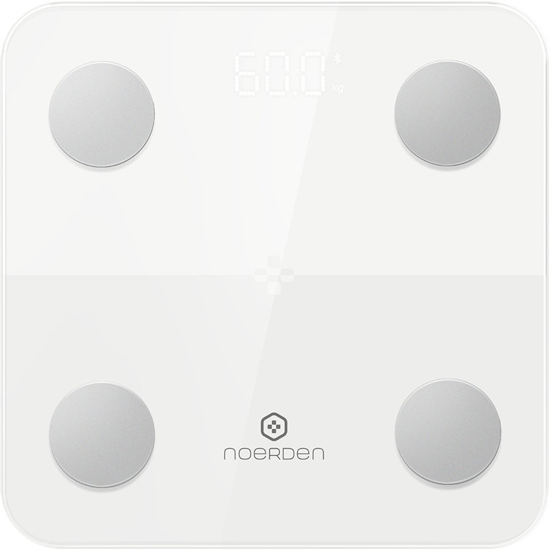 White Tempered Glass Smart Digital Body Analysis Scale