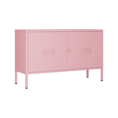 Metal Accent Storage Cabinet For Bed Room,Living Room,Home,Hotel,Office,Garage,2-Tier, Removable Shelf