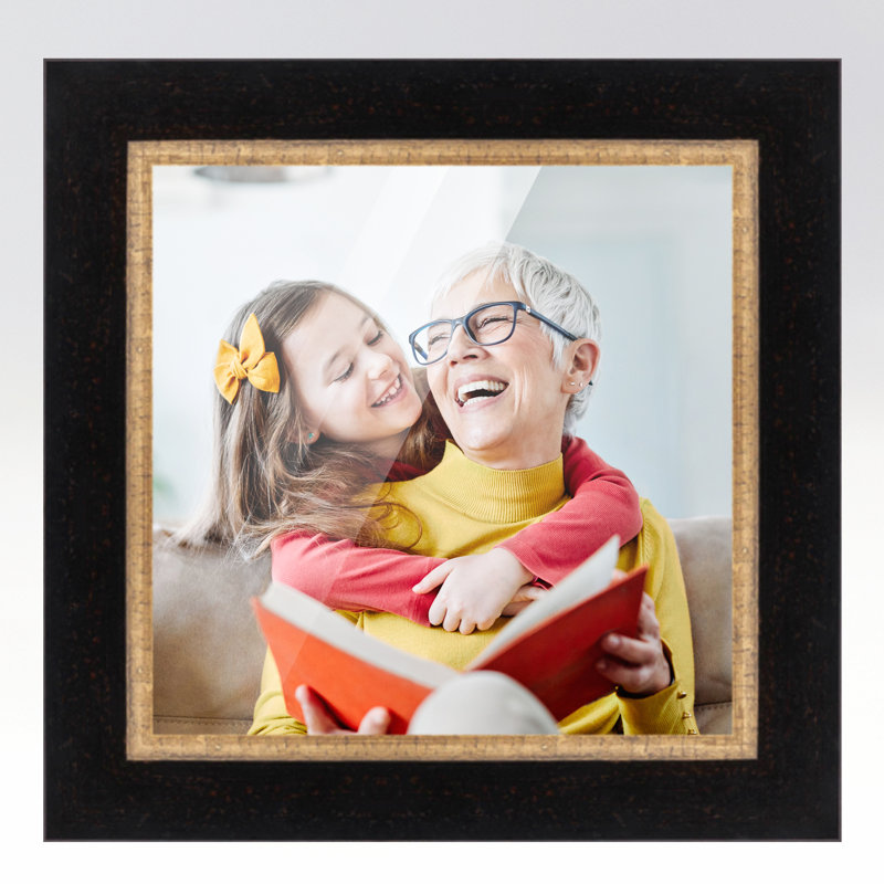 Solid Wood Picture Frame, Gold, 10" W x 10" H