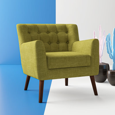 Barbro 32" W Tufted Polyester Armchair by George Oliver