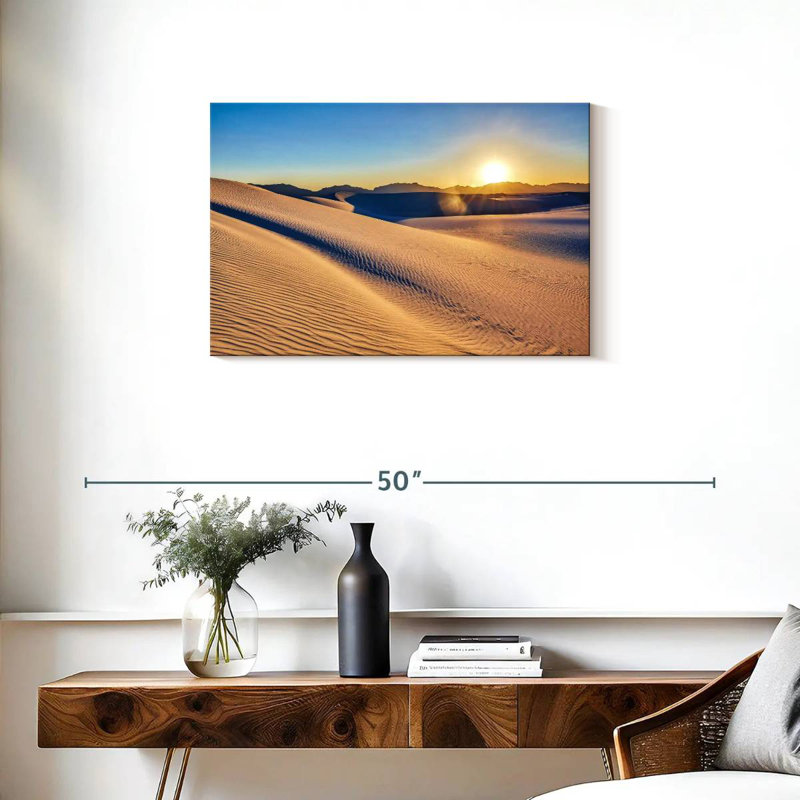 Sable blanc d'Alvord, coucher de soleil, H 20 po x l 30 po