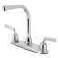 Kingston Brass KB711RXL Restoration 8-Inch Centerset Kitchen Faucet With White Sprayer, Polished Chrome-66069192-66069197