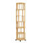 Bibliothèque rotative à 6 niveaux, tour de bibliothèque rotative en bois massif avec roulettes, bibliothèque ronde à 360 ° pour petits espaces, coin, chambre à coucher, salon, maison, bureau-212666850