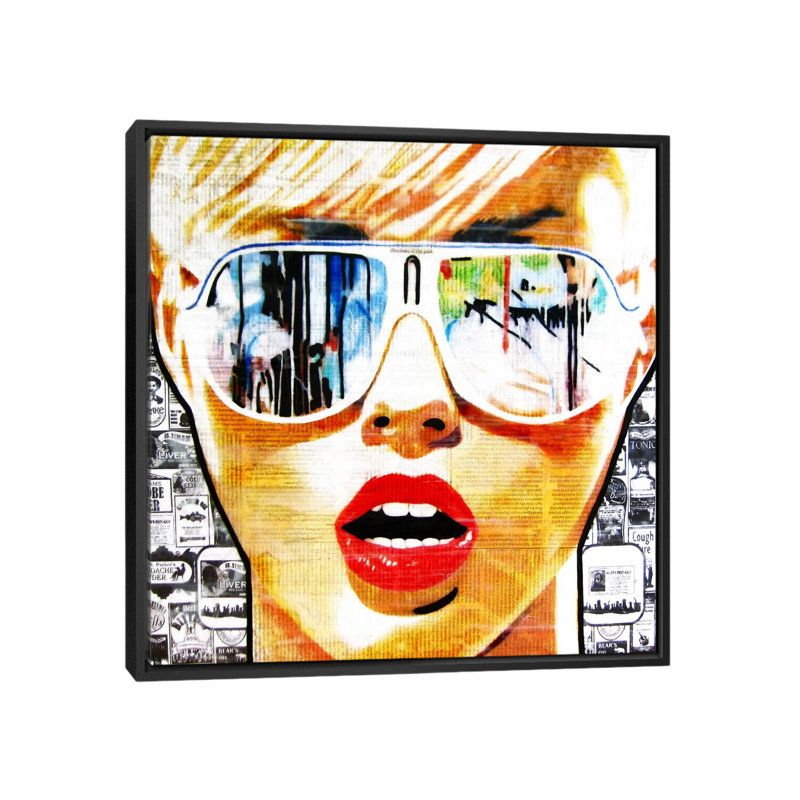 « illusion of the paste » par annie terrazzo, impression sur toile, Toile avec cadre noir, Pas de tapis