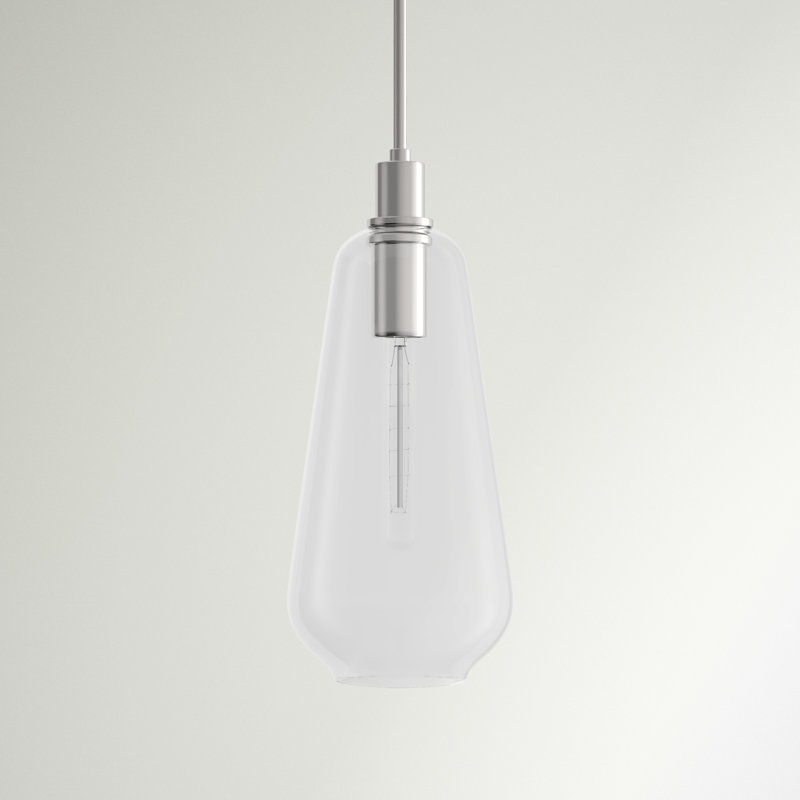 Luminaire suspendu sphérique 1 lumière Caudillo, Nickel satiné