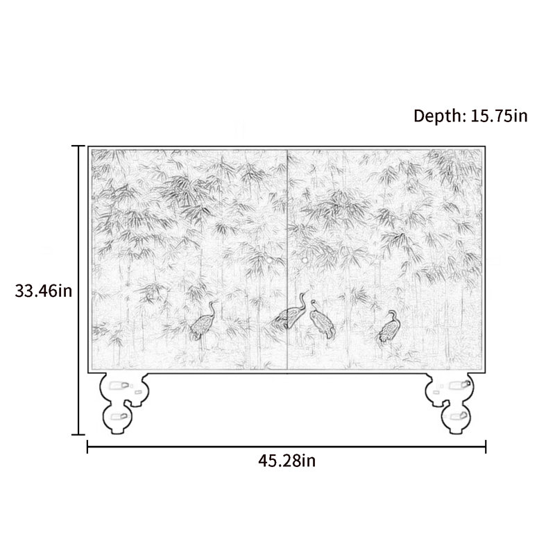 Modern Minimalist Sideboard Accent Cabinet
