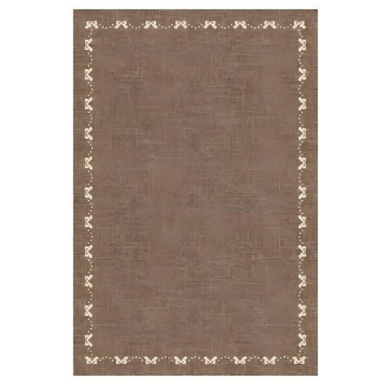 Washable Hallway Runner Rug - Modern Low Pile Non-Slip Area Carpet - Mark Resistant, Soft, Non-Shedding Bow Rug Bowknot Bordered Baby Girls Washable Kids Rugs Non Slip Soft Indoor Carpet