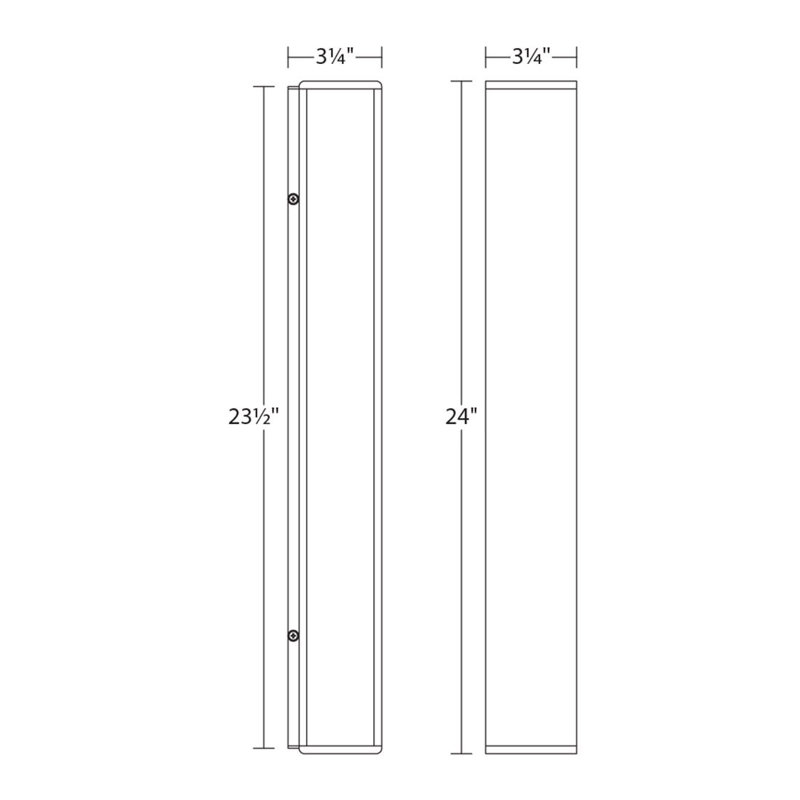 Inside-Out LED Flush Mounted Sconce, Textured Gray