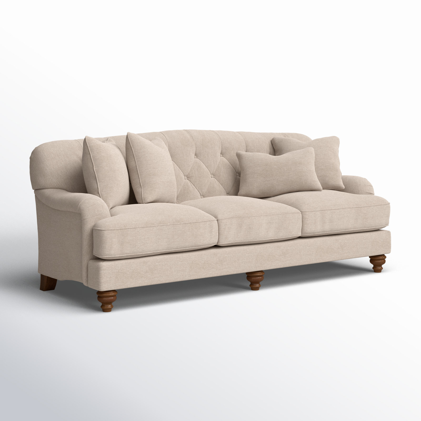 Sullivan 90'' Upholstered Sofa, Peyton Gray Performance Twill, Manhattan, No