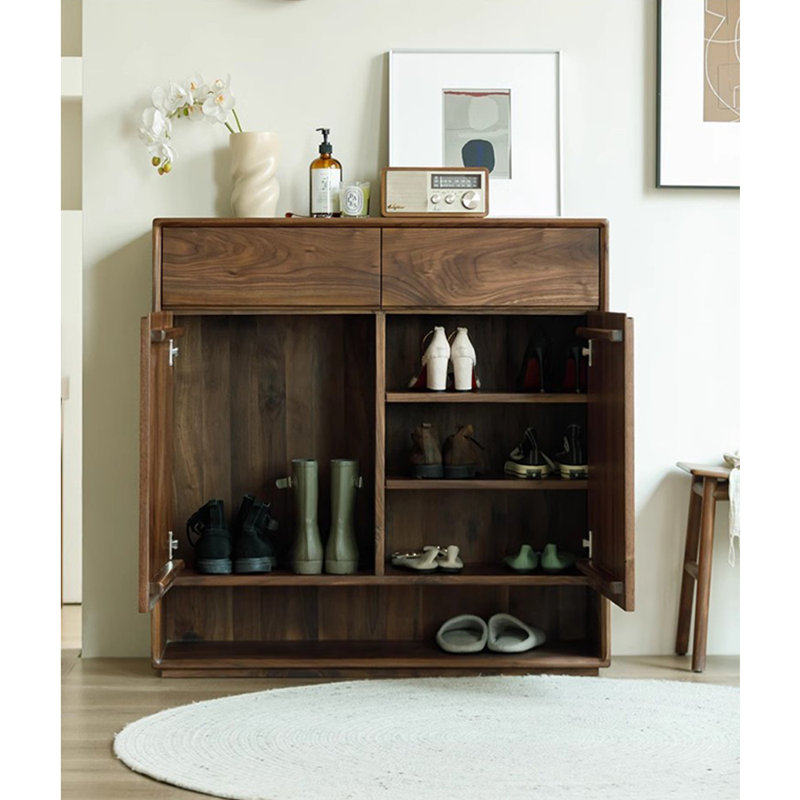 Petite armoire à chaussures de style japonais, H 39,37 po x l 47,24 po x P 13,78 po