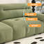 Canapé modulaire 90,55 "vert 100% polyester-129704731-129704736