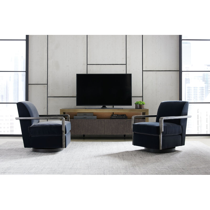 Modern Remix Velvet Swivel Armchair