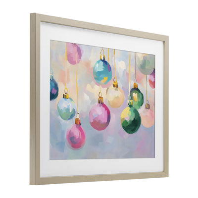 «Bright Pastel Ornaments», impression encadrée sous verre, design par Arlington Prints