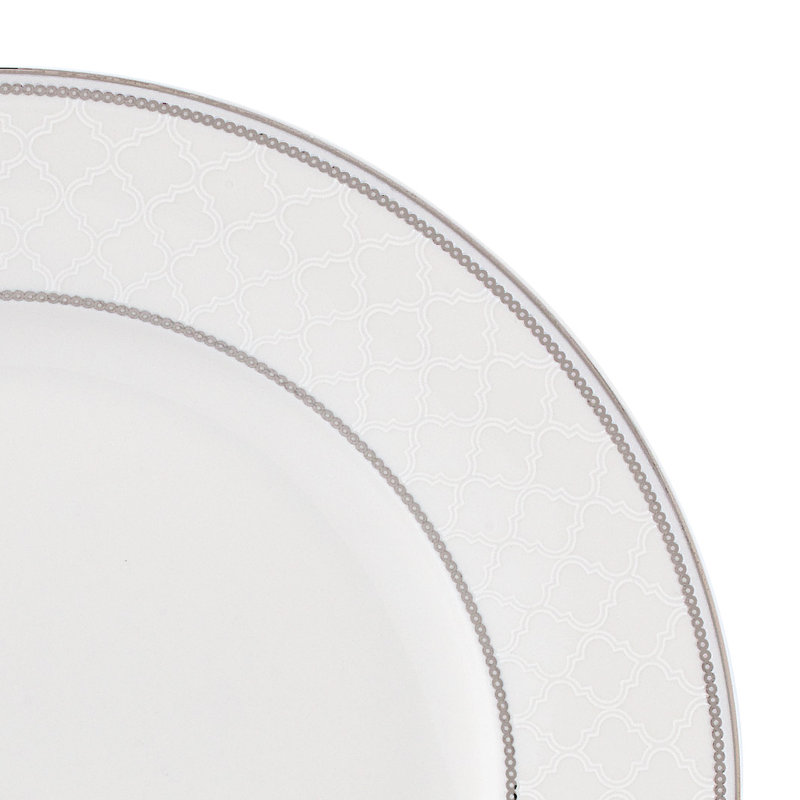 Piece Bone China Dinnerware Set - Service for 4, Platinum Rim