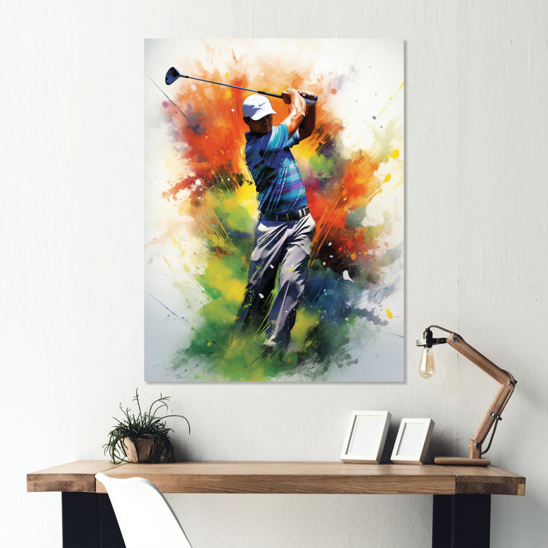 Golf Dynamic Drives I - Décoration murale de golf en métal, H 20 po x l 12 po