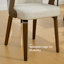 Chaise de salle à manger 19,5 "Mid-Century en similicuir avec accoudoirs, ensemble de chaises rembourrées (ensemble de 4)-1109043670-1109043665