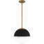 Frankenmuth 1-Light Weathered Brass Mini Pendant Light