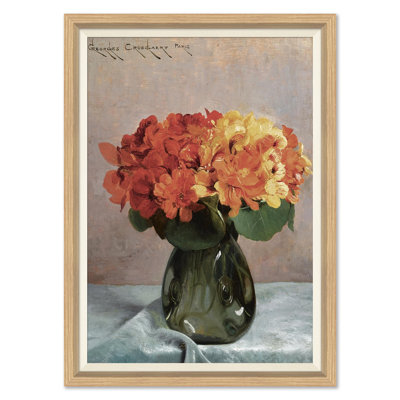 A Flower Still Life By Georges Croegaert Print by Georges Croegaert