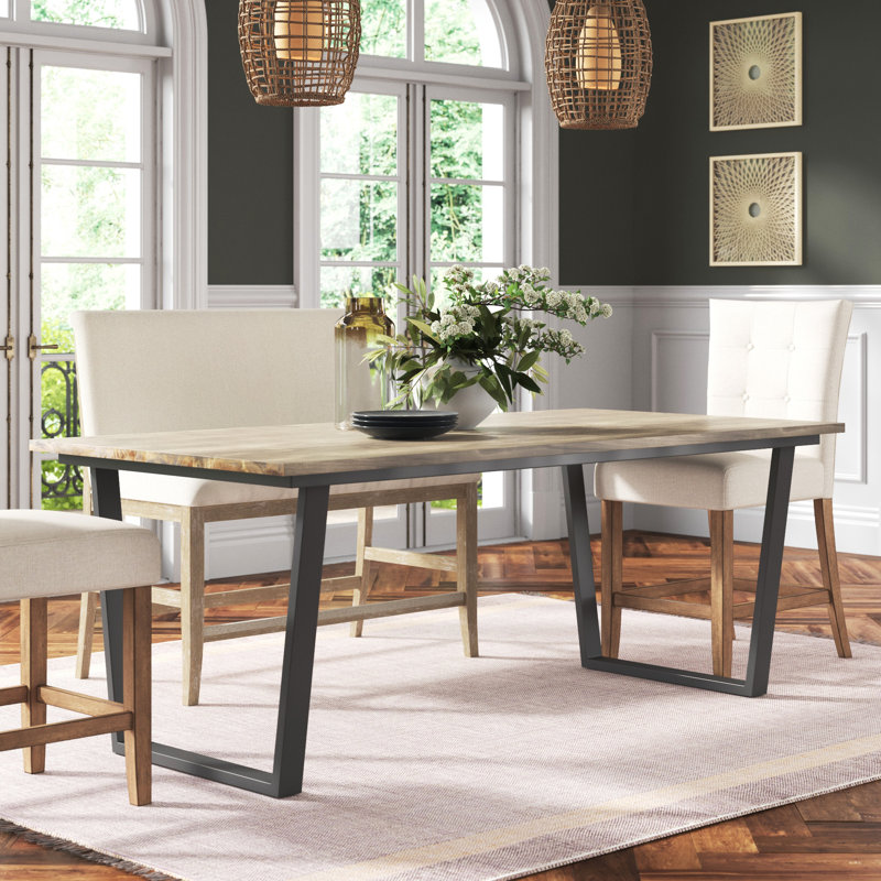 Wilhelm Mahogany Rectangular Solid Wood Top Dining Table