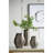 9.5X5.5X12" Aluminum Layered Chisel Oval Vase