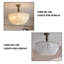 Luminaire suspendu 23,62 po Minimalist Mid-Century en verre ondulé avec base en fer antirouille
