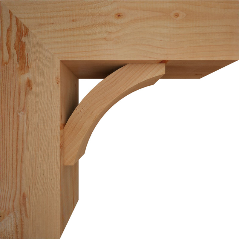 Thorton Block Bracket with Offset Brace, 22 x 22, 7 1/2"W Douglas Fir (Smooth)