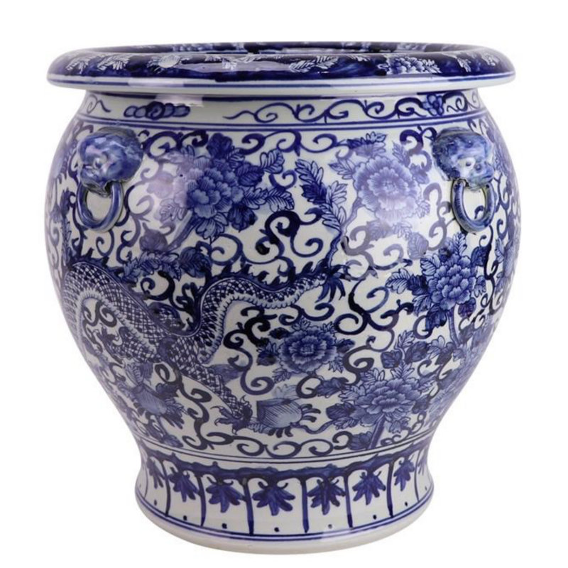 Dragon & Floral Fishbowl