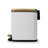 Acento Linea 1.3 Gallon Slim Rectangular Step Trash Can with Soft Close Lid, Removable Inner Bucket and Foot Pedal, Soft Touch White and Gold-113453536