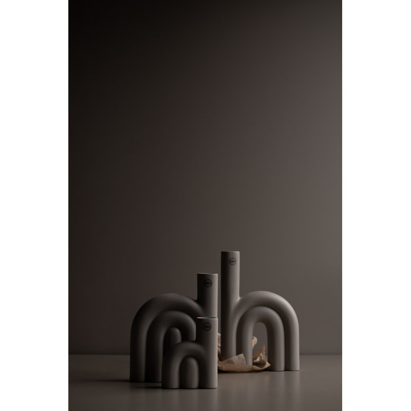 Lei Ceramic Table Vase, Gray