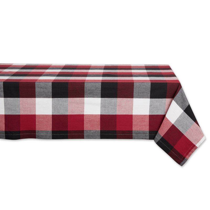Betzabeth Checkered 100% Cotton Tablecloth, 60" L x 84" W, Cardinal Red