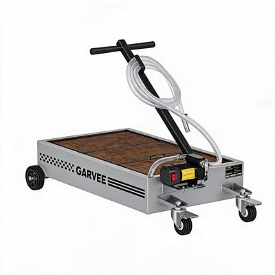 Chariot de vidange d'huile usée de 20 gallons, réservoir en acier argenté avec pompe électrique 110 V et tuyau de 8,2 pieds (édition ceinture)