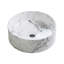 Lavabo de salle de bain vasque ronde en céramique noire avec robinet 14,57 pouces Topcraft