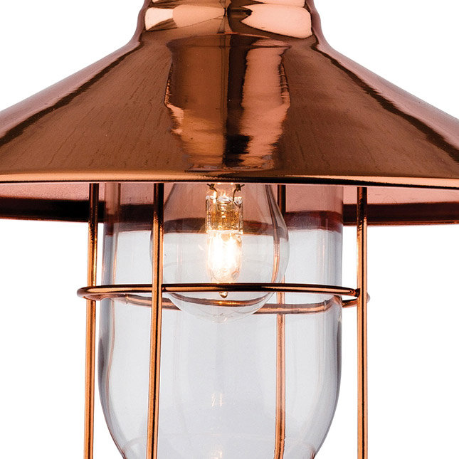 Crescent 1 - Light Cone Pendant, Copper