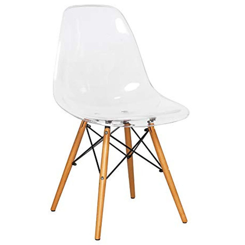 17.5'' H Side Chair, Clear