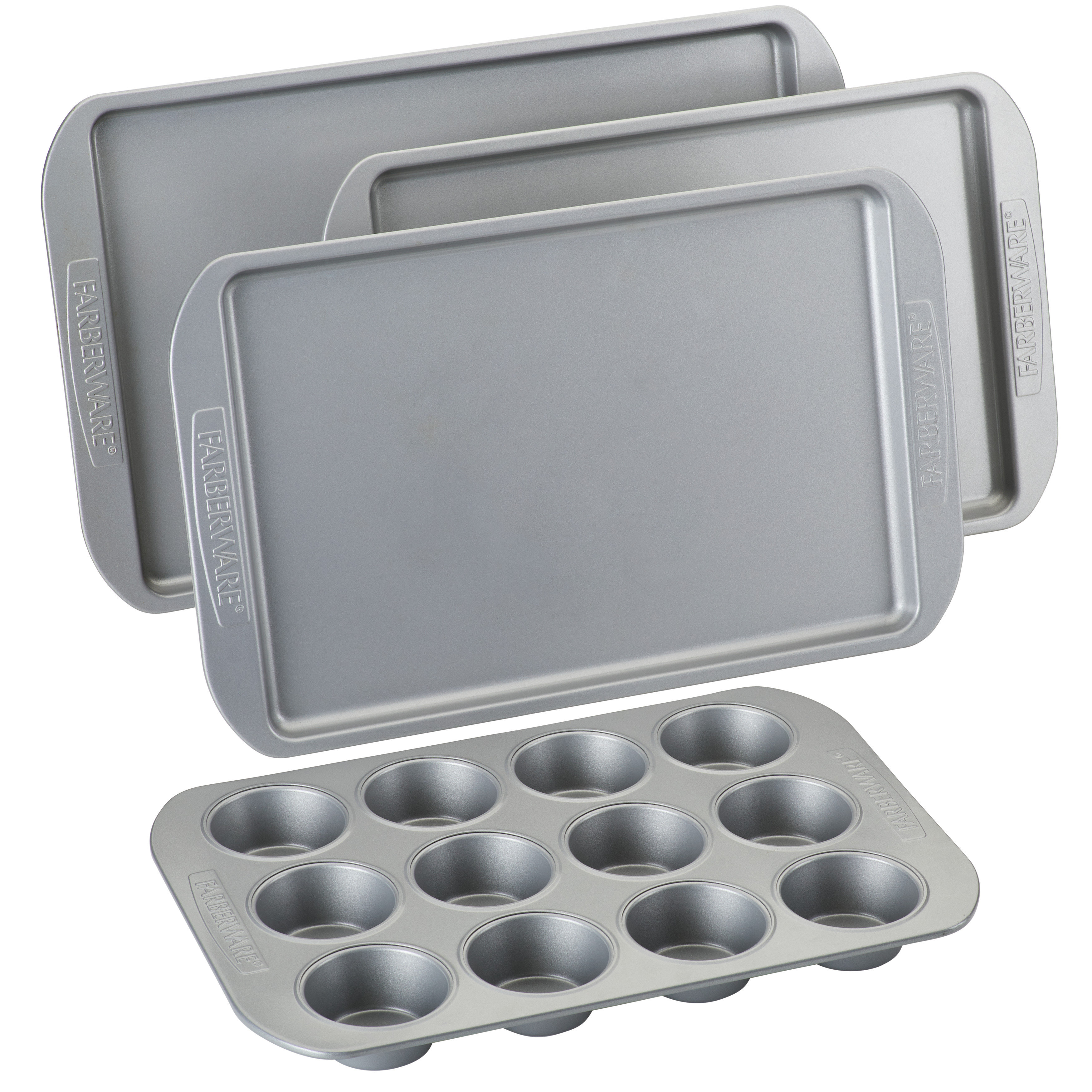Farberware Nonstick Bakeware Muffin Cupcake and Sheet Pan Set,