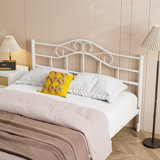 Anary Metal Headboard, Adjustable Height, Steel Curved Headboard , Farmhouse Scrollwork Design