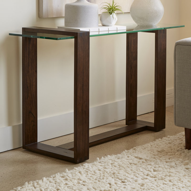Khan 48'' Glass Top Console Table
