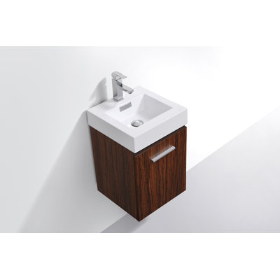 Ensemble de meuble-lavabo simple mural 16 po Royka