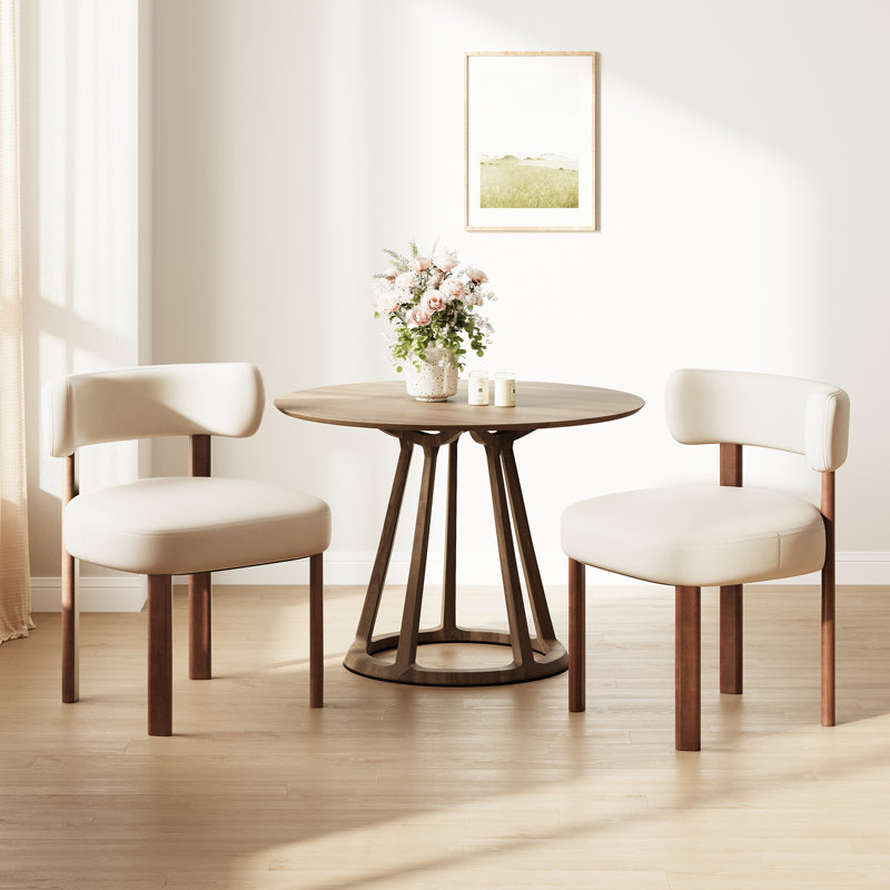 Chaise d'appoint rembourrée en similicuir, Beige