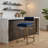 Dajha Upholstered Counter Stool with Metal Frame