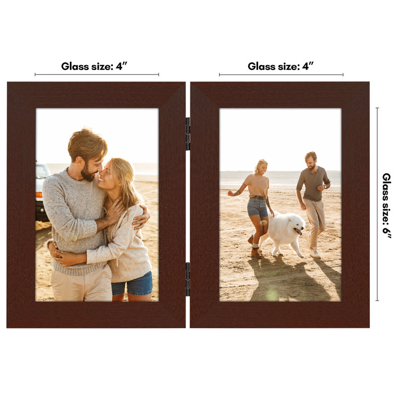 Cadre photo à charnières 4 x 6 avec verre incassable Americanflat, L 4 po x H 6 po