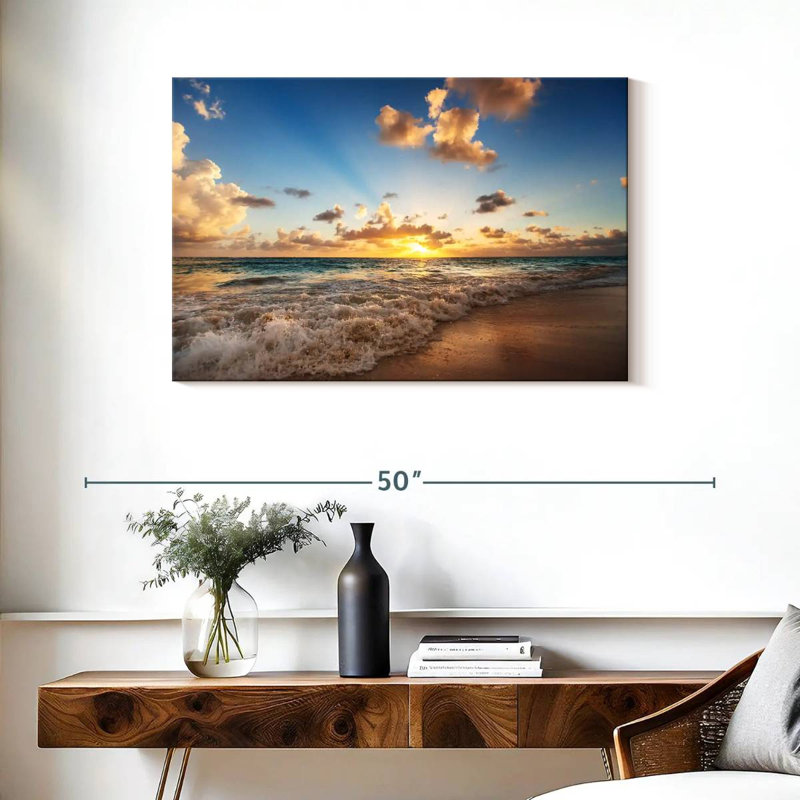 Gillard Sunrise sur la plage des Caraïbes, H 24 po x l 36 po