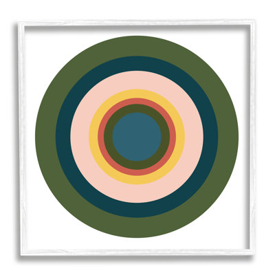 Cercles verts en sourdine, impression sur bois
