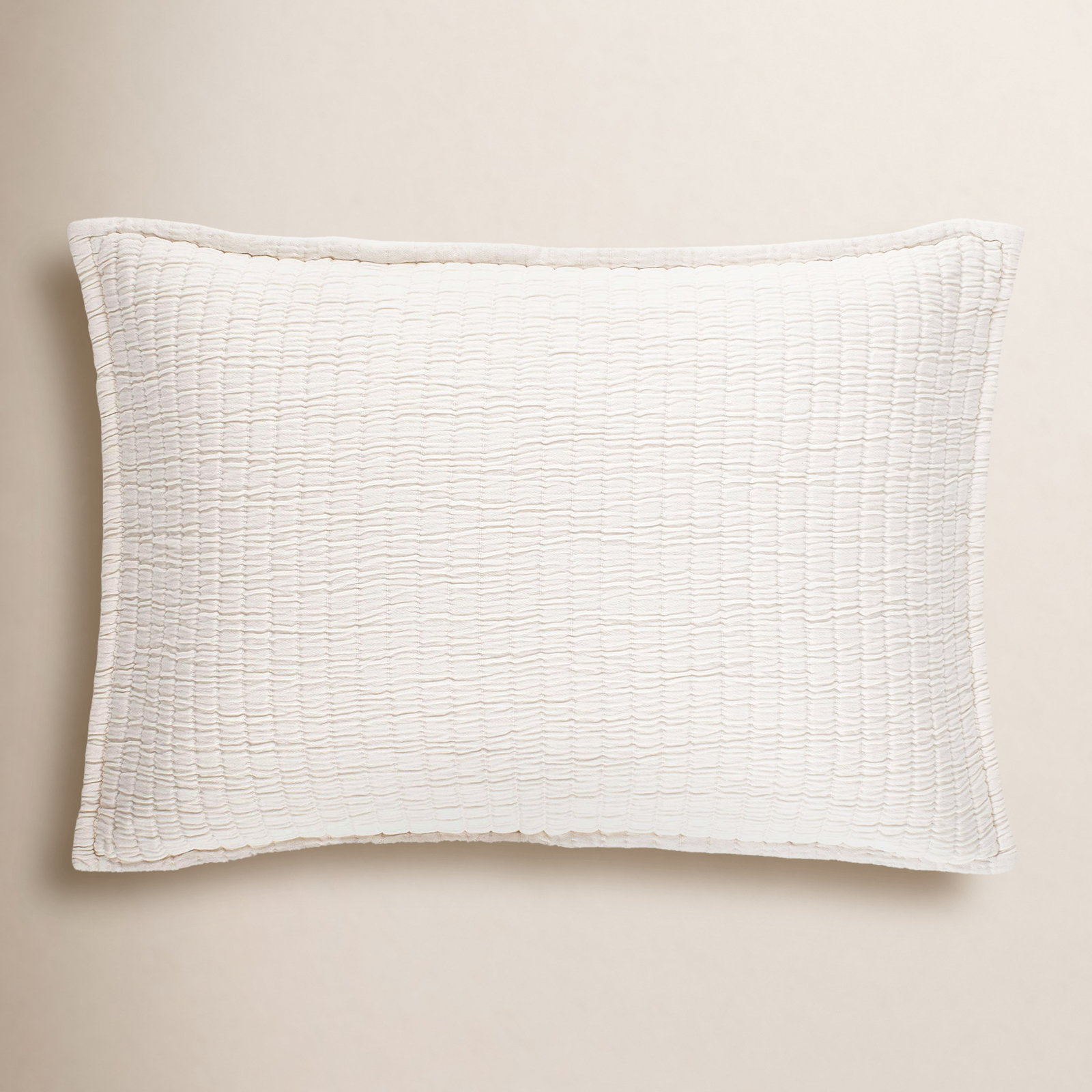 Boyfriend Cotton Shams, Standard, Ivory