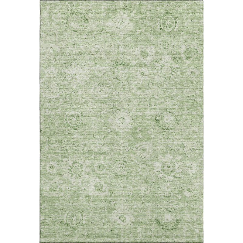 Premium Machine Washable Wayne AMF1089 Damask Rug, Rectangle 8' x 10'